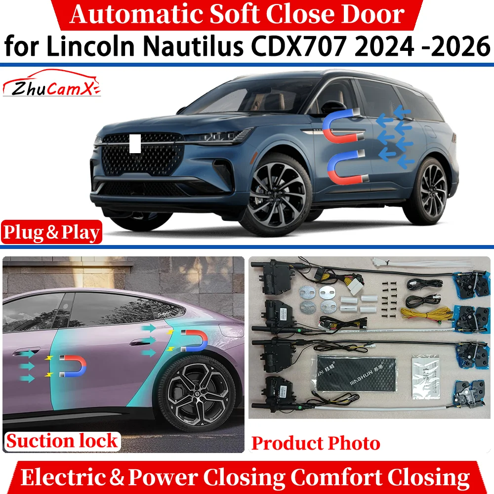 for Lincoln Nautilus CDX707 2024 2025 2026 Car Automatic Soft Close Door Electric Power Comfort Closing Suction lock System