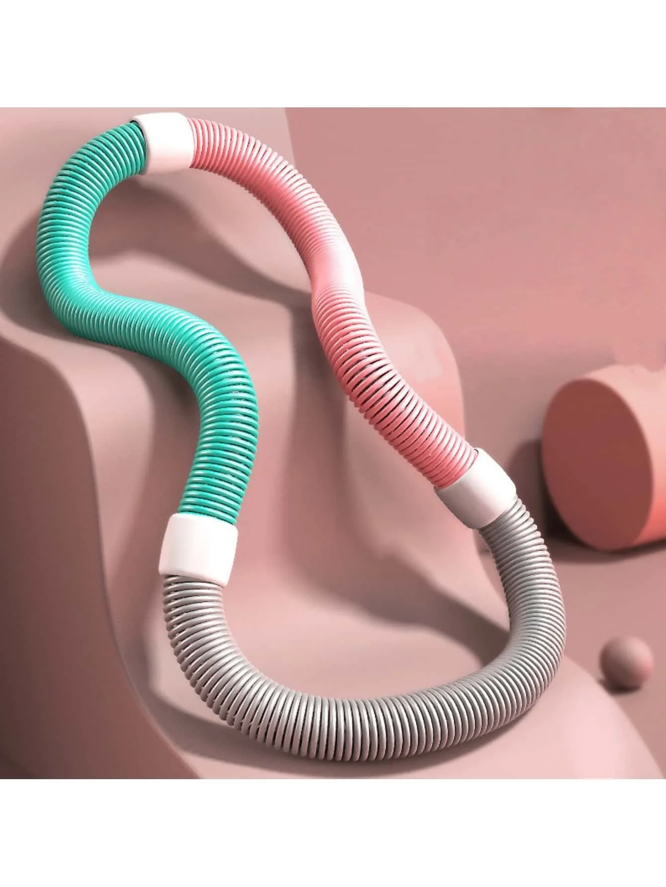 مجموعة اللياقة البدنية Hula Hoop المرجحة - تمرين أساسي لطيف للنساء، تصميم ربيعي ناعم لتنغيم الخصر وفقدان دهون البطن. هدية مثالية