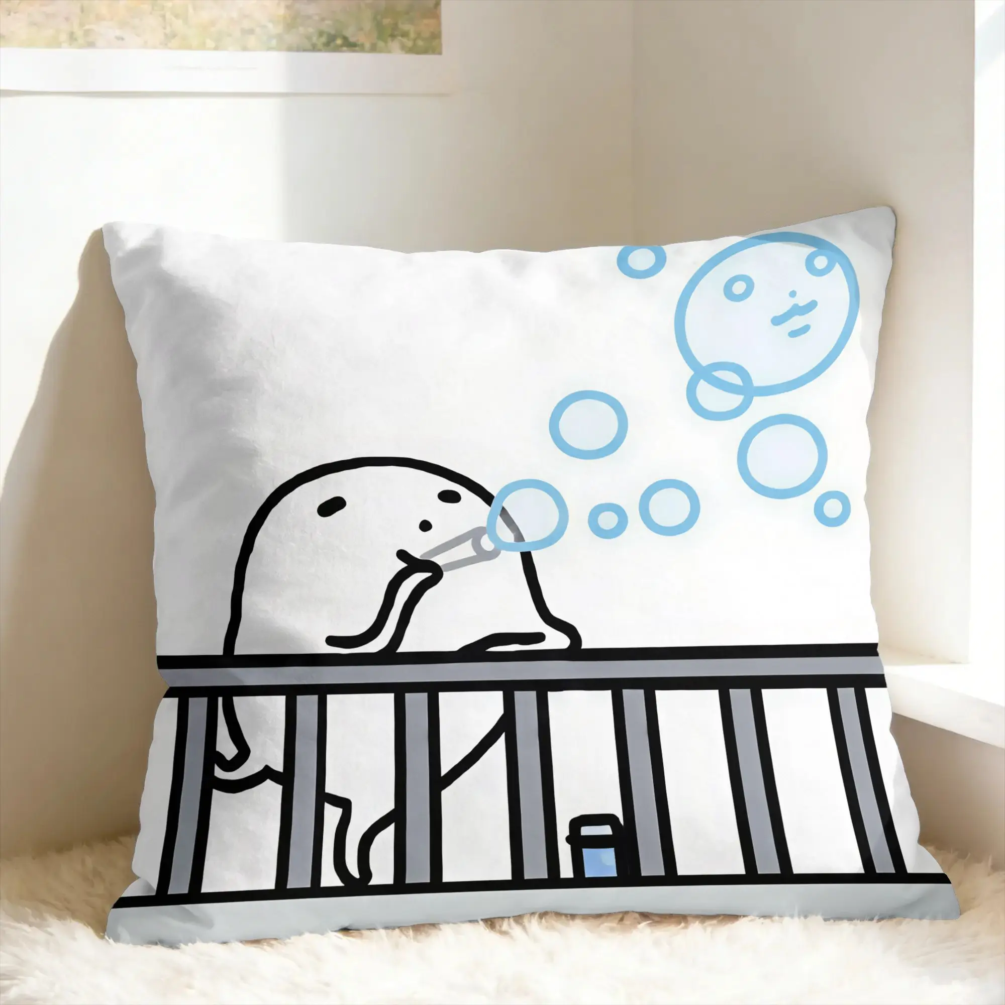 Cute P-Pumupuz Pillow Case  Cute Funny Pillow Cover Comfy Pillowcases For Office Car Home Decor