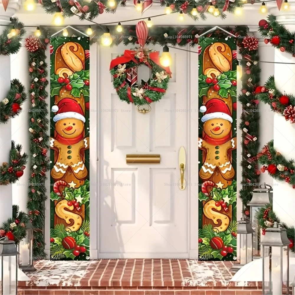 Men'S Grooming Day 2026 - Christmas Gingerbread Man Snowman Door Couplet