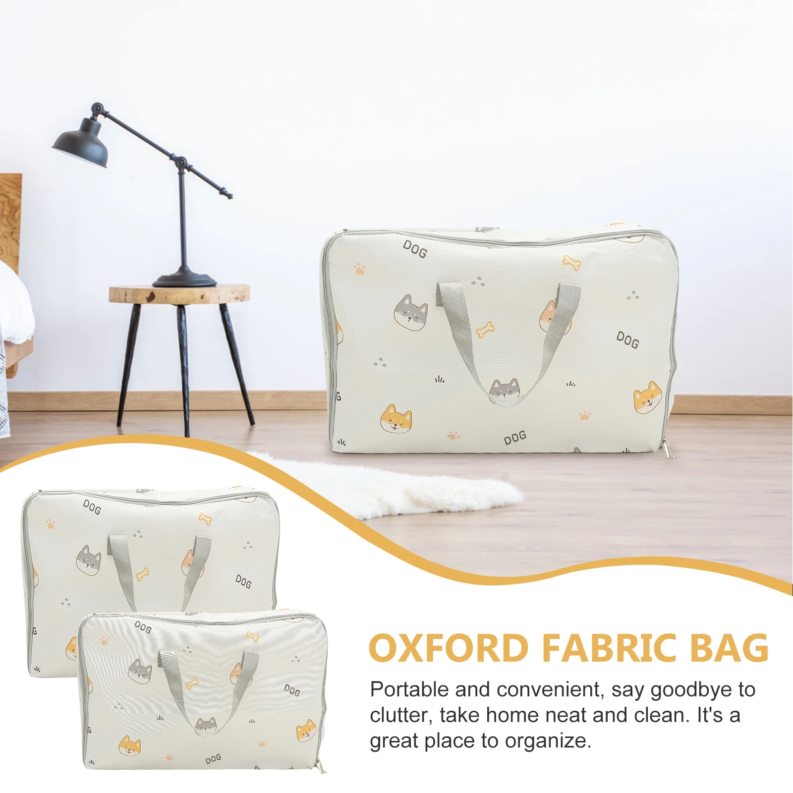 

2pcs Large Capacity Waterproof Storage Bags Portable Travel Organizing Pouches For Clothes Durable Oxford Fabric Foldable