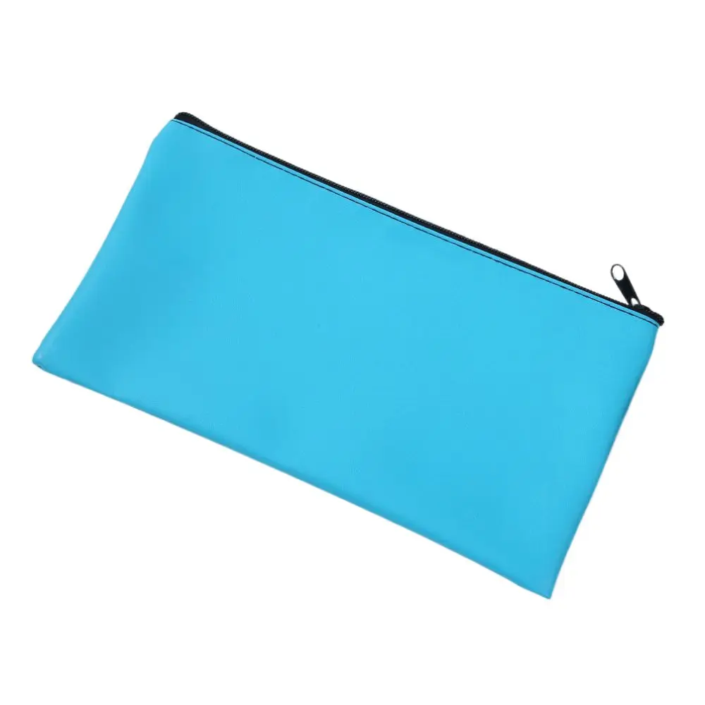 

Travel Zippered Pu Bill Bag Small Compact PU Leather Cash Deposit Bag Money Holder 11 x 6 inches Money Pouch Utility Pouch