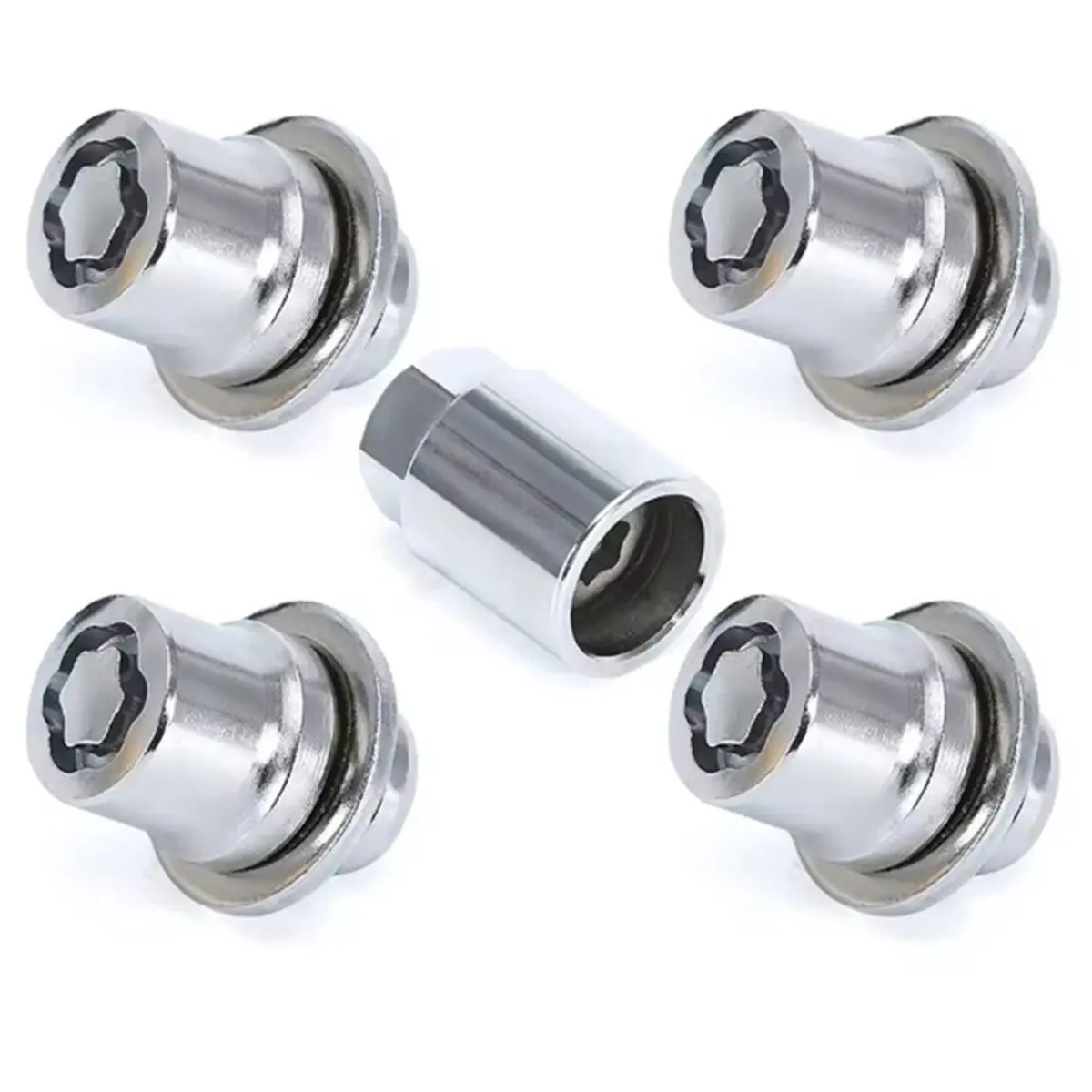 update. 4Nuts+1Key Anti-Theft 33MM Height Wheel Lock Lug Nuts Set M12 X 1.5 for Toyota 2001-2023 Replacement for 00276-00900