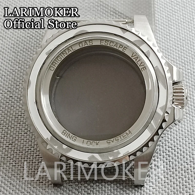 LARIMOKER-Boîtier de montre en verre saphir, compatible avec NH34 NH35 NH39 ETA2824 PT5000 ST2130 MIYOTA8gem 821A 8205 DG MINGZHU Band, 43mm