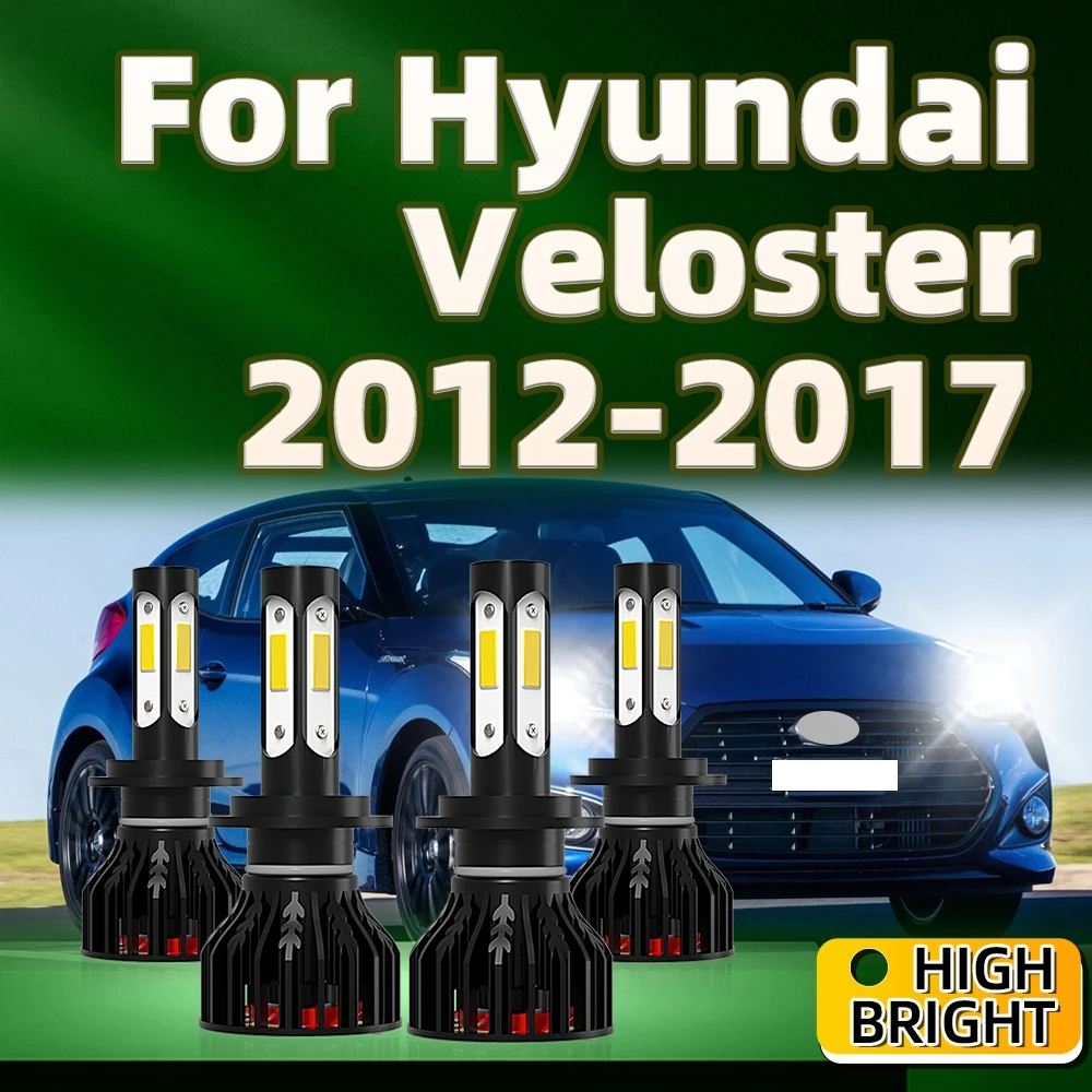 

130W LED Headlight 30000LM Bright Car Bulbs H7 Kit With Cooling Fan For Hyundai Veloster 2012 2013 2014 2015 2016 2017