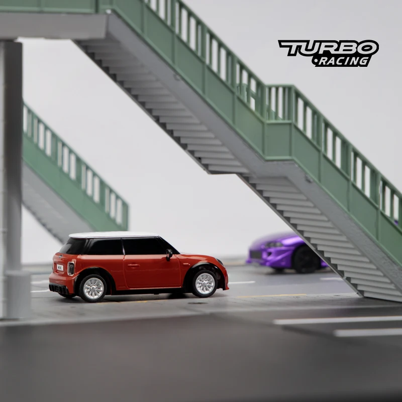 ターボレーシングカーキット,ミニコーパーf56,3ドアハッチ1: 76ラジオ制御,rcレース,rtr