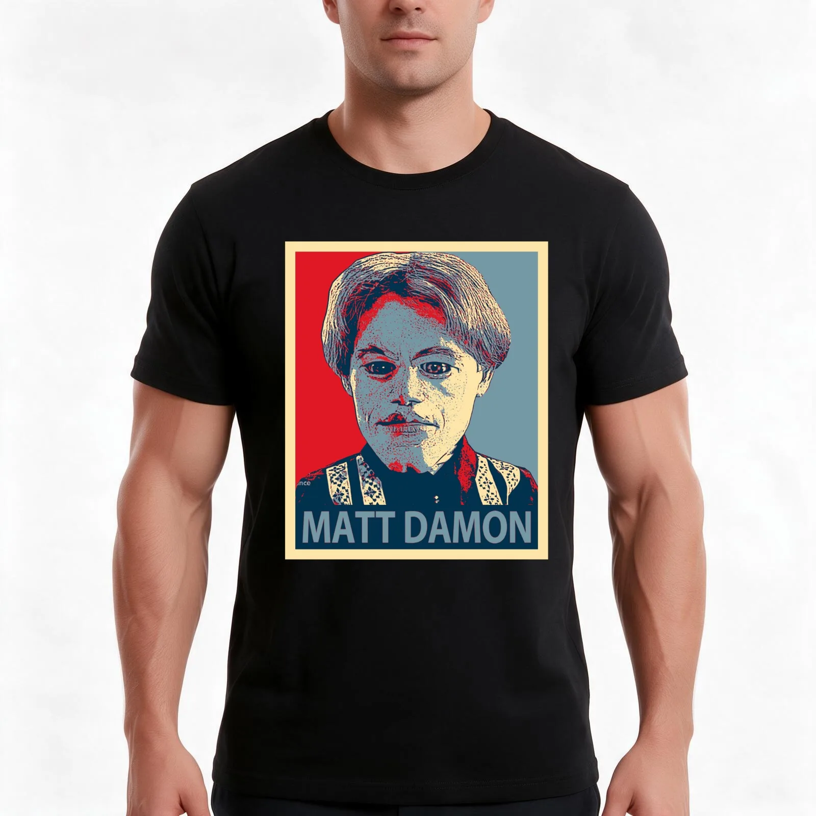Matt Damon Team America T-Shirt Summer Casual Cotton Tee Oversized Streetwear Tops Vintage Graphic Print Unisex Men Women
