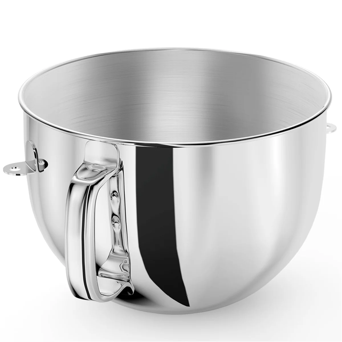 

6QT Stainless Steel Mixer Bowl For Stand Mixers, Kitchen Aid Mixing Bowl For 6QT Tilt-Head Mixer With Handle