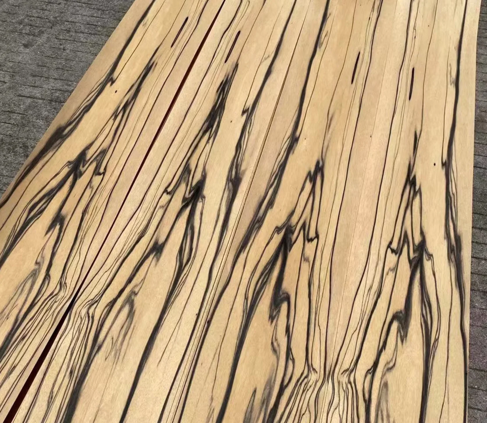 L:2Meters W:20cm T:0.5mm  Natural black  white sandalwood veneer  butterfly pattern piano car interior wood veneer sheets