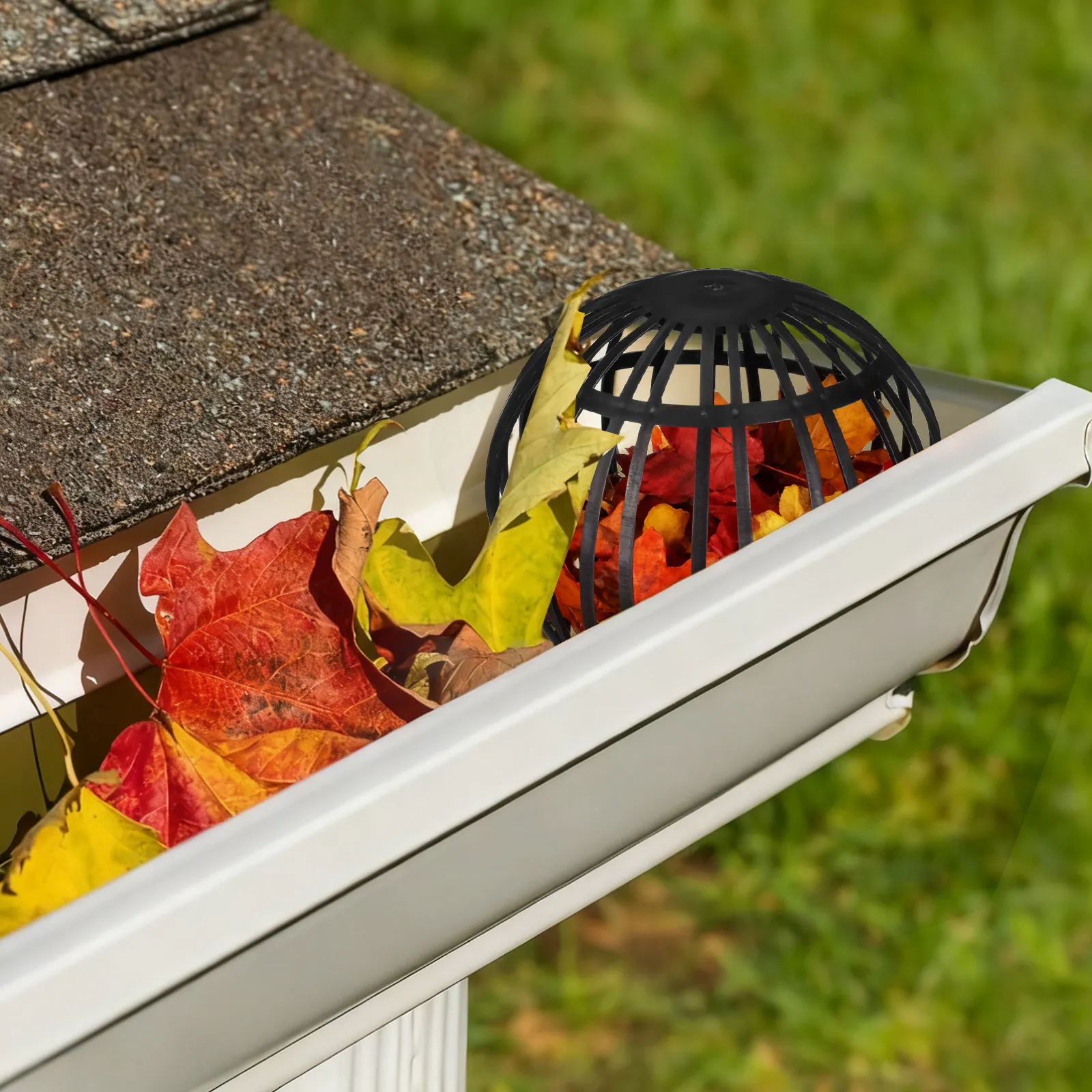 

Комплект из 8 защитных решеток для водосточных желобов от листьев и мусора