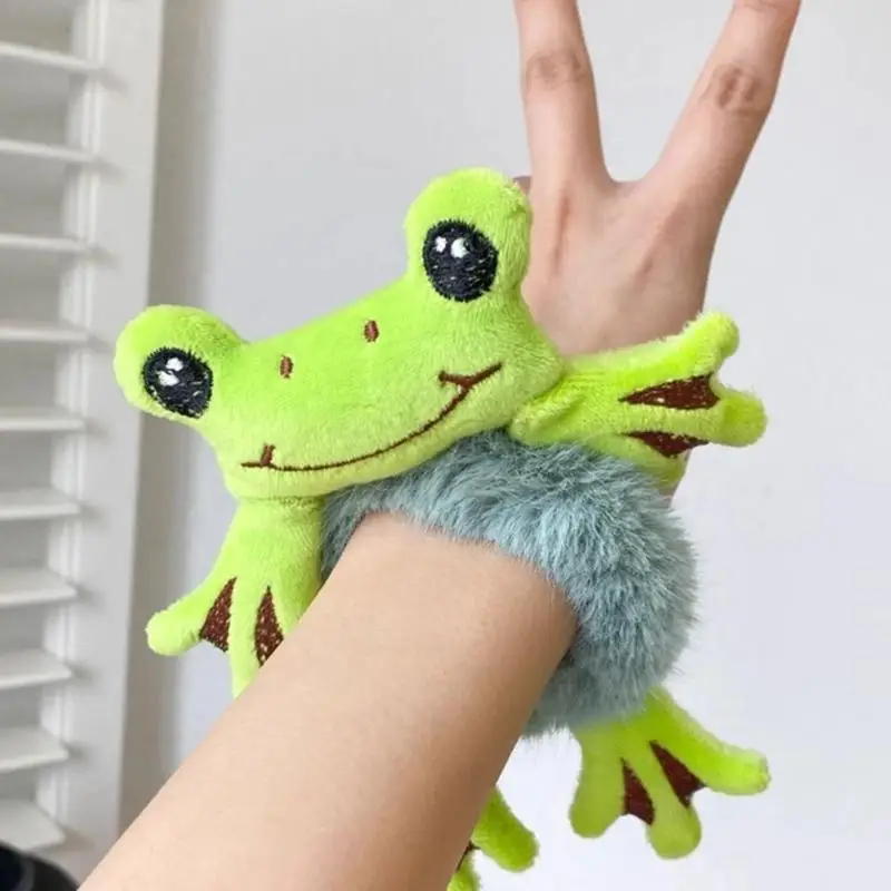 

Эластичный плюшевый ободок для волос 31BB, резинки для волос из мягкой ткани, зеленая тема с животными для женщин и девочек, для