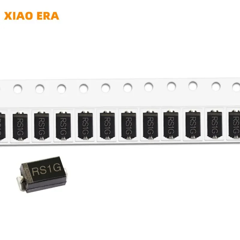 50szt SMD Dioda prostownicza DO-214AC RS1K RS1J RS1B RS1M RS1G RS2M RS1D RS1A 1A 50V 100V 200V 400V 600V 800V 1000V SMA