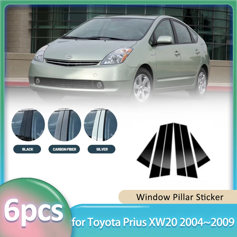 

Наклейка на окно для Toyota Prius XW20 2004 ~ 2009 2005 2006, автомобильный ПК, материал B C, стойка, крышка, дверная наклейка, часть аксессуаров