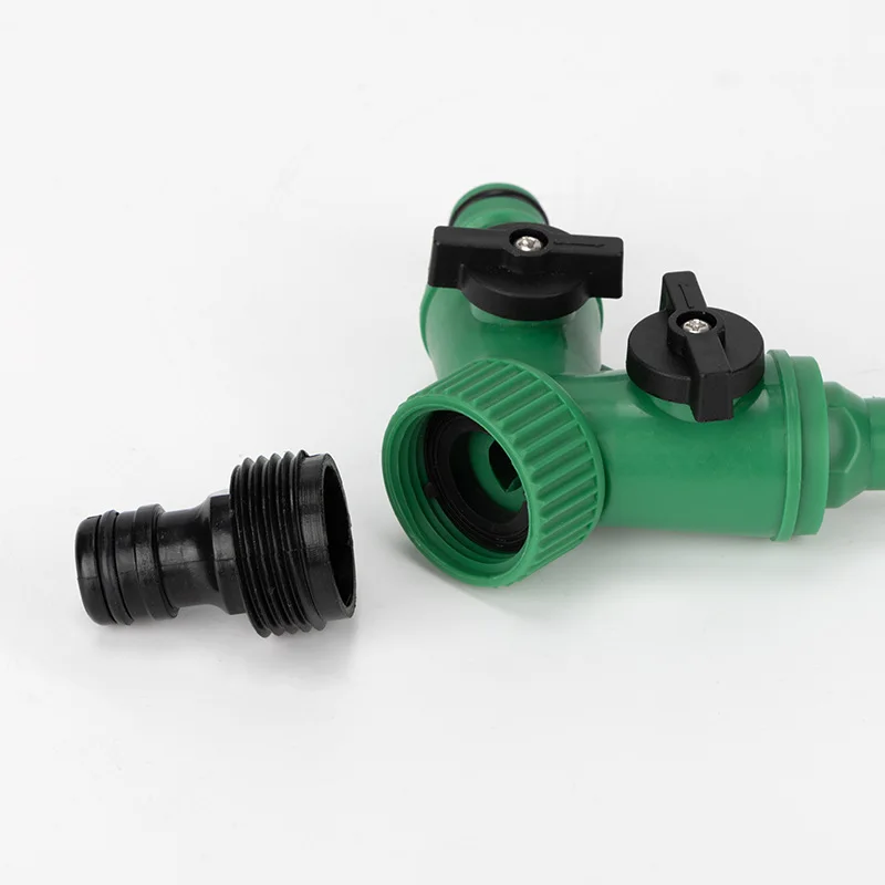1 Garden Diverter Y-Shaped Two-Way Valve with Switch, Plastic Adapter Suitable for Faucets, Ideal for Home Gardening, Irrigation, and Flower Gardening Tools