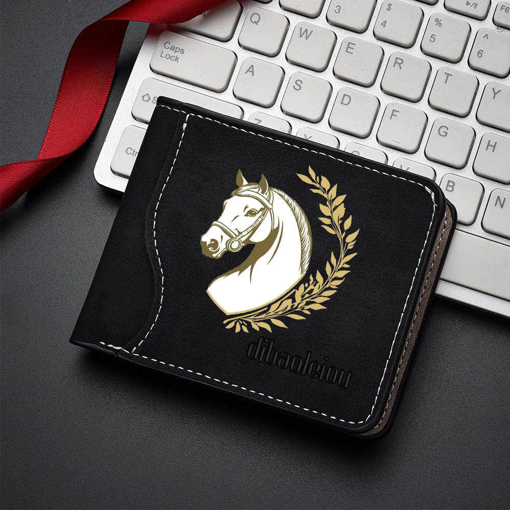 Men's Short Wallet, Thin Wallet, Foldable, Minimalist Soft PU Leather Wallet, Business Wallet, Fashionable Gift