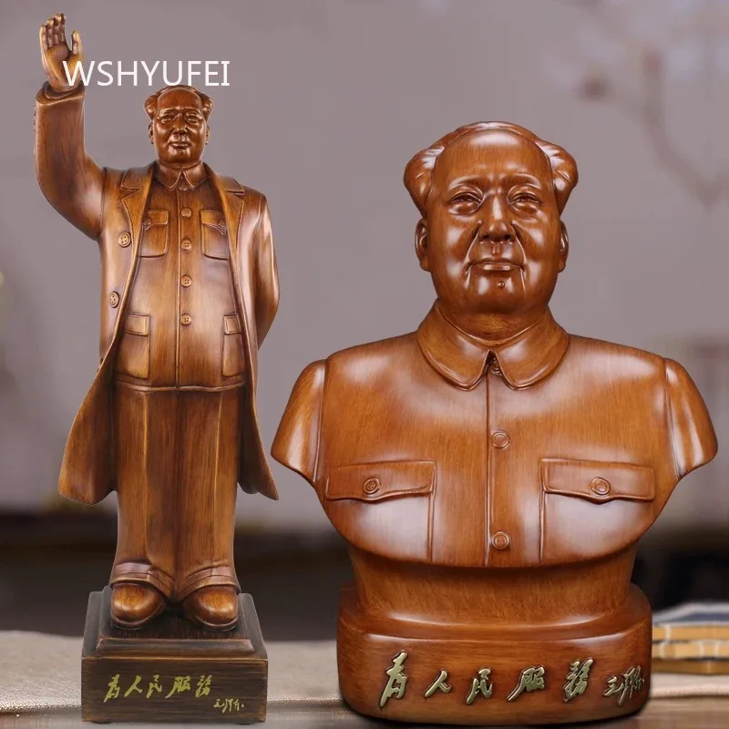 1 Pieza de Adorno de Resina del Comisario Mao Zedong, Gran Hombre Chino, Artesanía, Adorno de Alta Gama para Coche, Regalo de Inauguración de Casa
