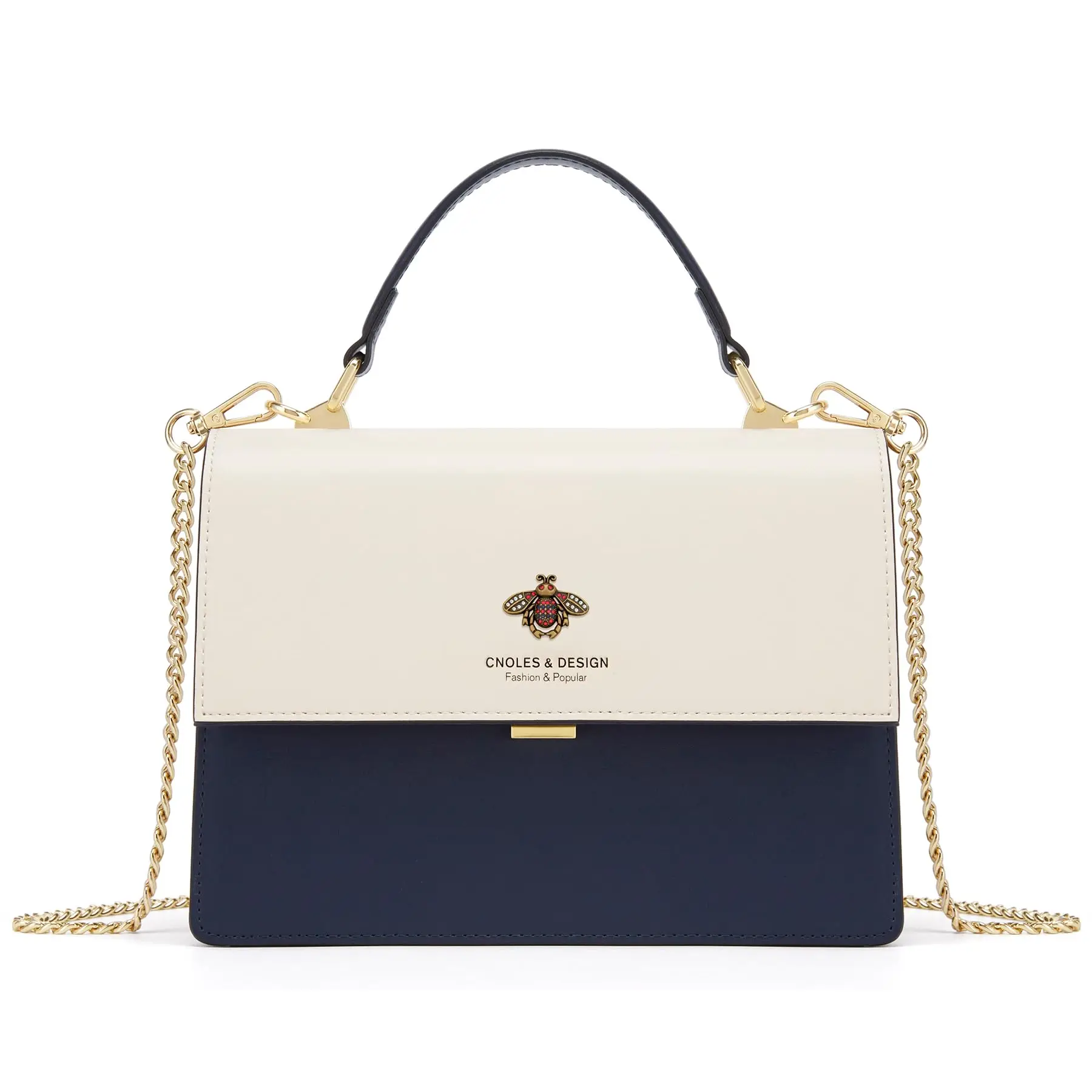 

Cnoles Women Bee Shoulder Bag 2022 Versatile Chain Small Square Bag Women's Lady Brand Handbag Crossbody Bags