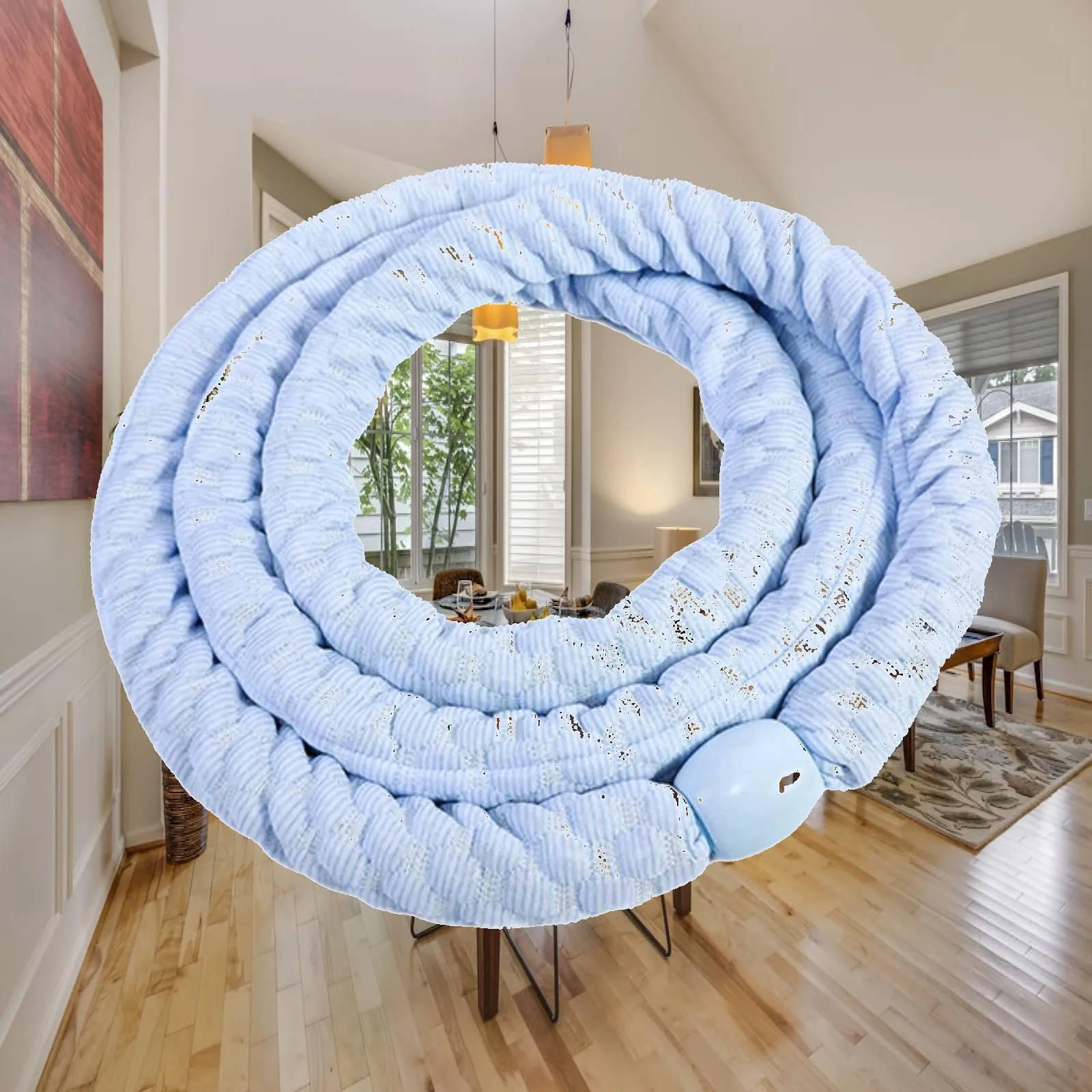 Weighted Fitness Hoop Spring Fabric Cooling Rotation Exercise Ring for Home Gym Slimming Exercise Equipment