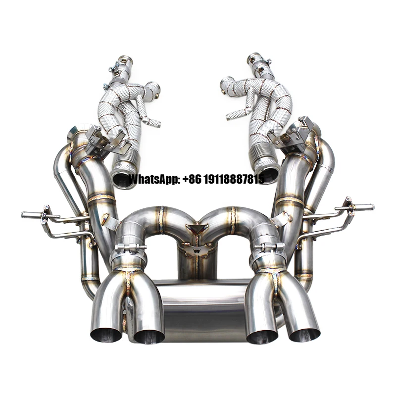 Custom Oem Valves Exhaust System for Lamborghini Revuelto 6.5L V12 2023-2025 Supersport Car Straight Downpipe Catback Muffler