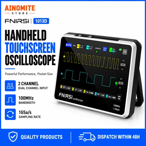 2 Channel Handheld Digital Oscilloscope 100MHz Bandwidth 1GSa Sampling Rate 7" Touchscreen Tablet Oscilloscope Repair Tool