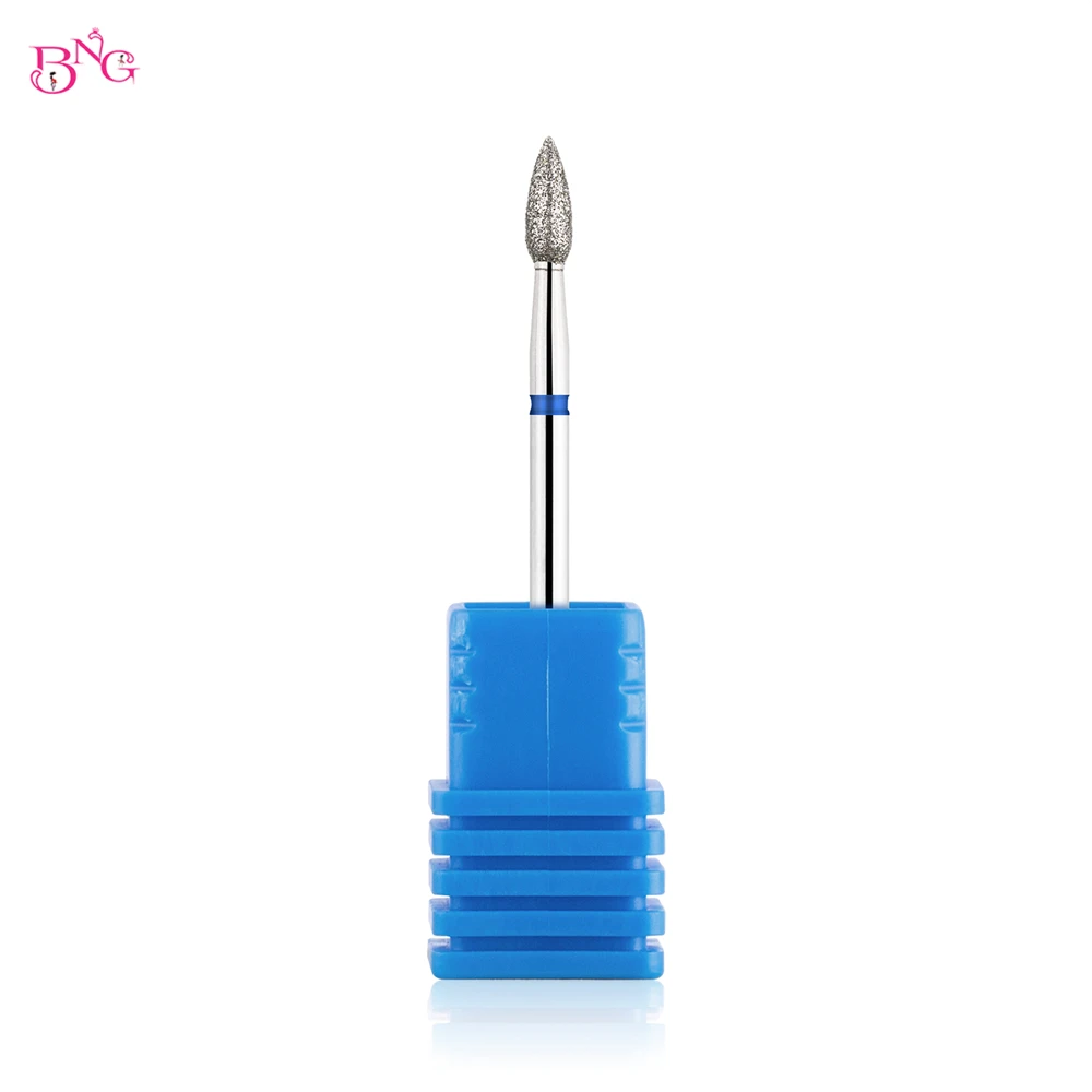 BNG Cone Diamond Nail Drill Bits Russian Cuticle Bit Electric Manicure Drill Rotary Burr Nails Accessories Tools