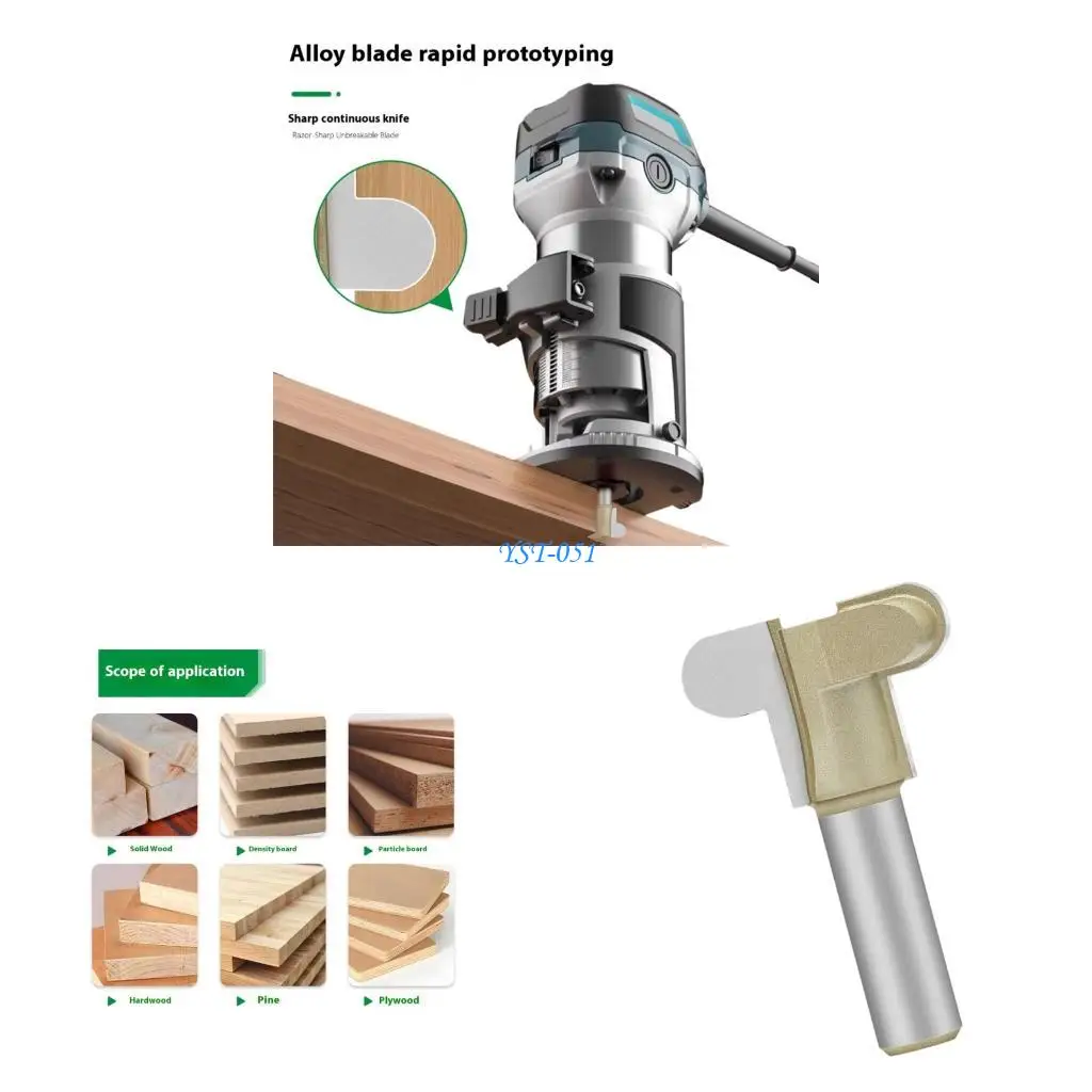 

E15A Professional дюйма хвостовика деревянных маршрутизаторов бит c тип дизайн тяжелая сплава Сталь для мебели и шкафы