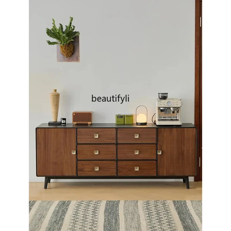 A506 North American Black Walnut Side Cabinet Ash Bedside Dining Side Cabinet Sofa Side Cabinet