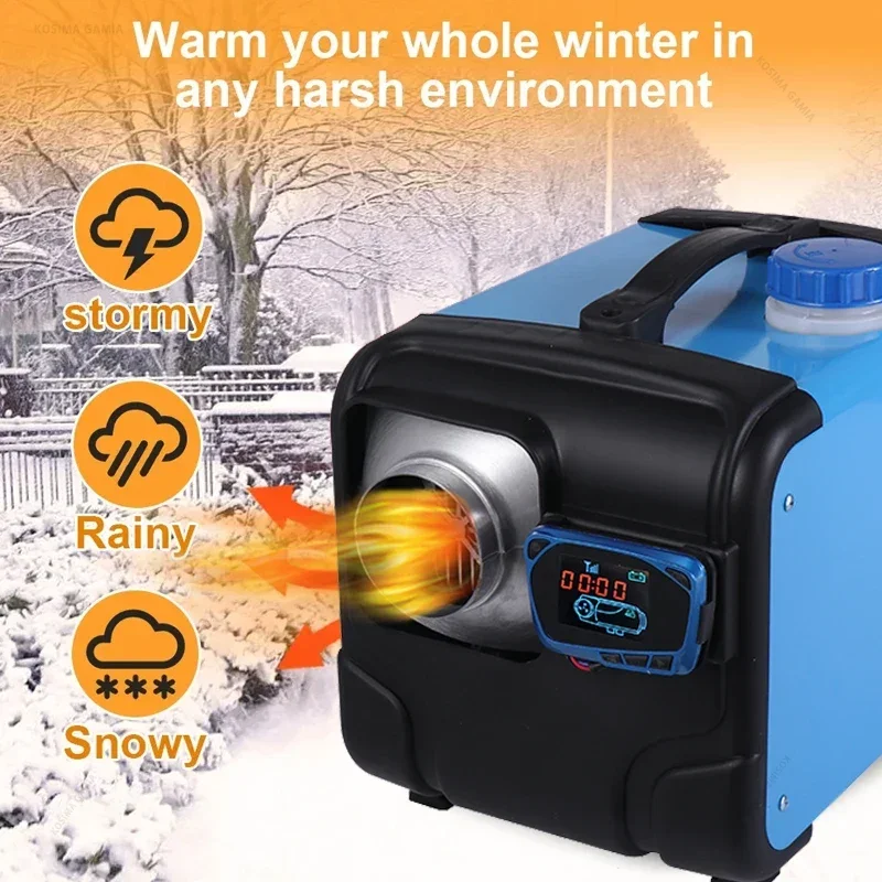 5KW Car Heater Diesel Air Parking Heater 12V/24V/220V Wireless LCD Remote Control Heating Preheater Heater for Car Truck Boat RV