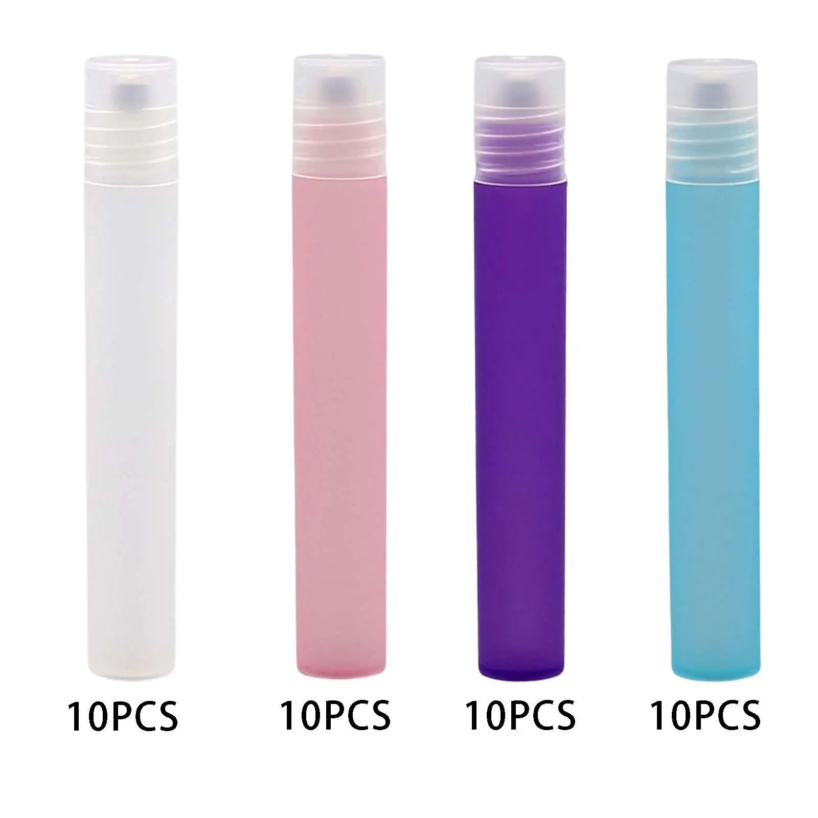 10 Pieces 10ml Plastic Essential Oil Roller Bottles Roll On Convenient