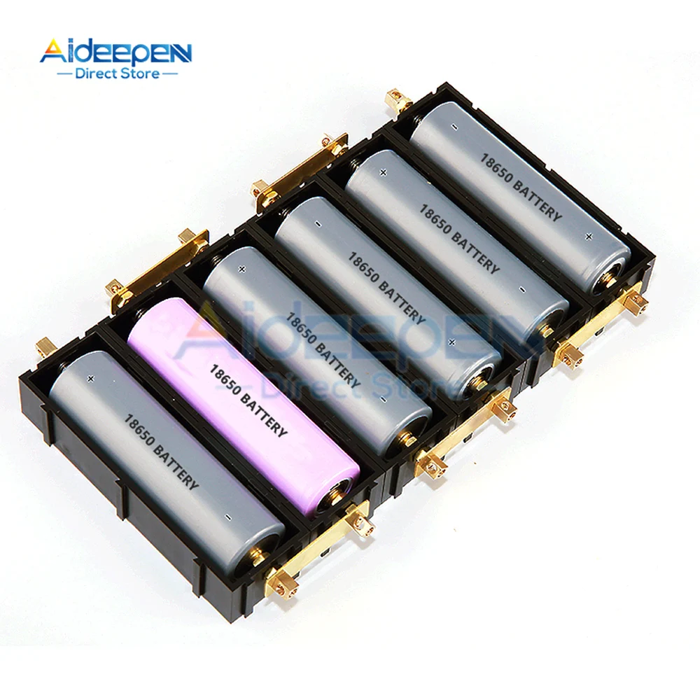 5Pcs 21700 18650 Battery Holder Storage Solder-free Lithium Battery Storage Box Power Bank Case DIY Splicable Battery Slot