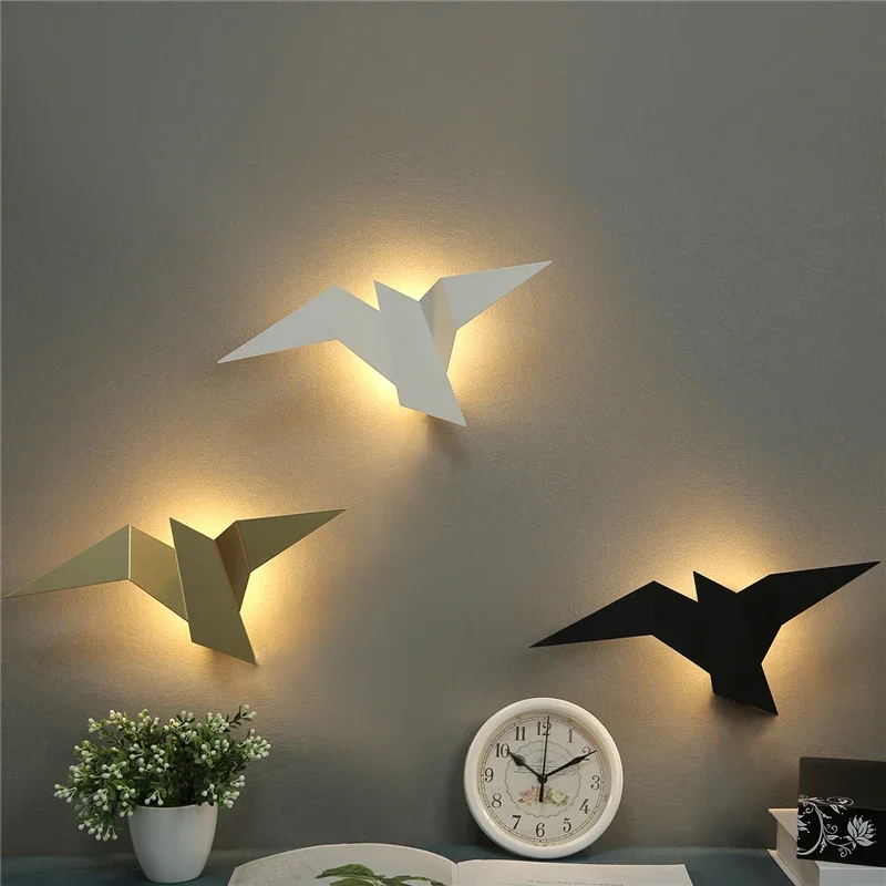 Modern Nordic LED Bird Wall Lamps Bedroom Decoration Wall Lights Room Decor Lighting for Home Decor Stairs Bedroom Bedside Light