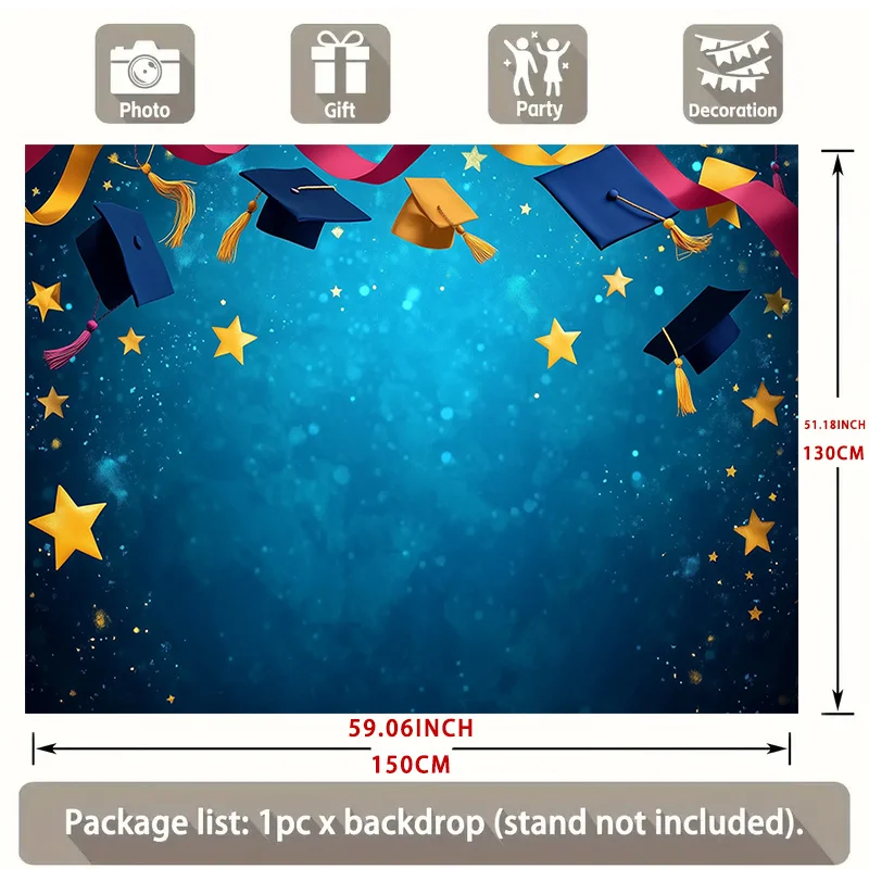 Kindergarten graduation ceremony banner, multi-functional celebration decoration banner, festival party, home decoration