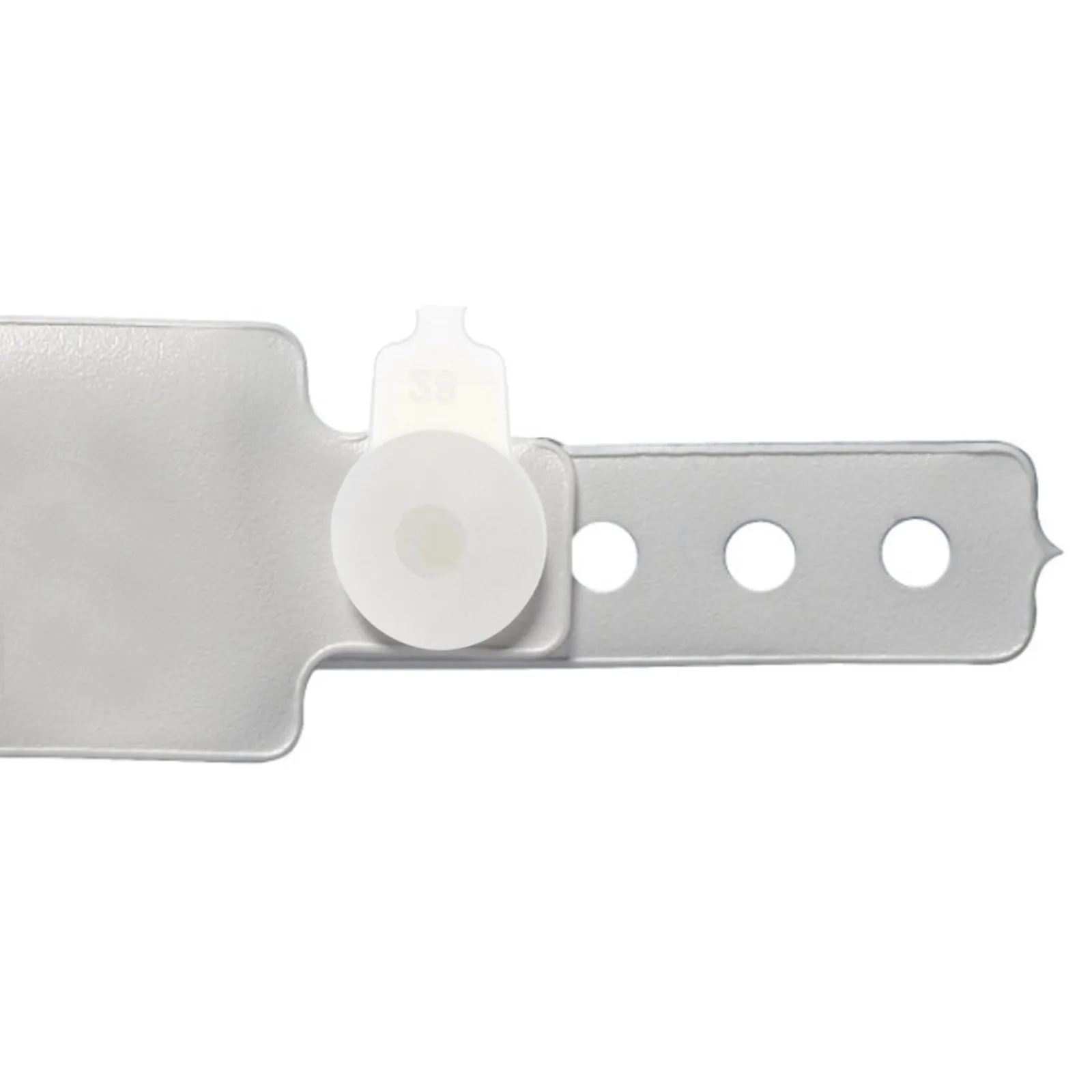 200Pcs Plastic C-Shaped Round Buckle for Wristband Fastening Snap-Lock Mechanism Patient Monitoring Event Access Control