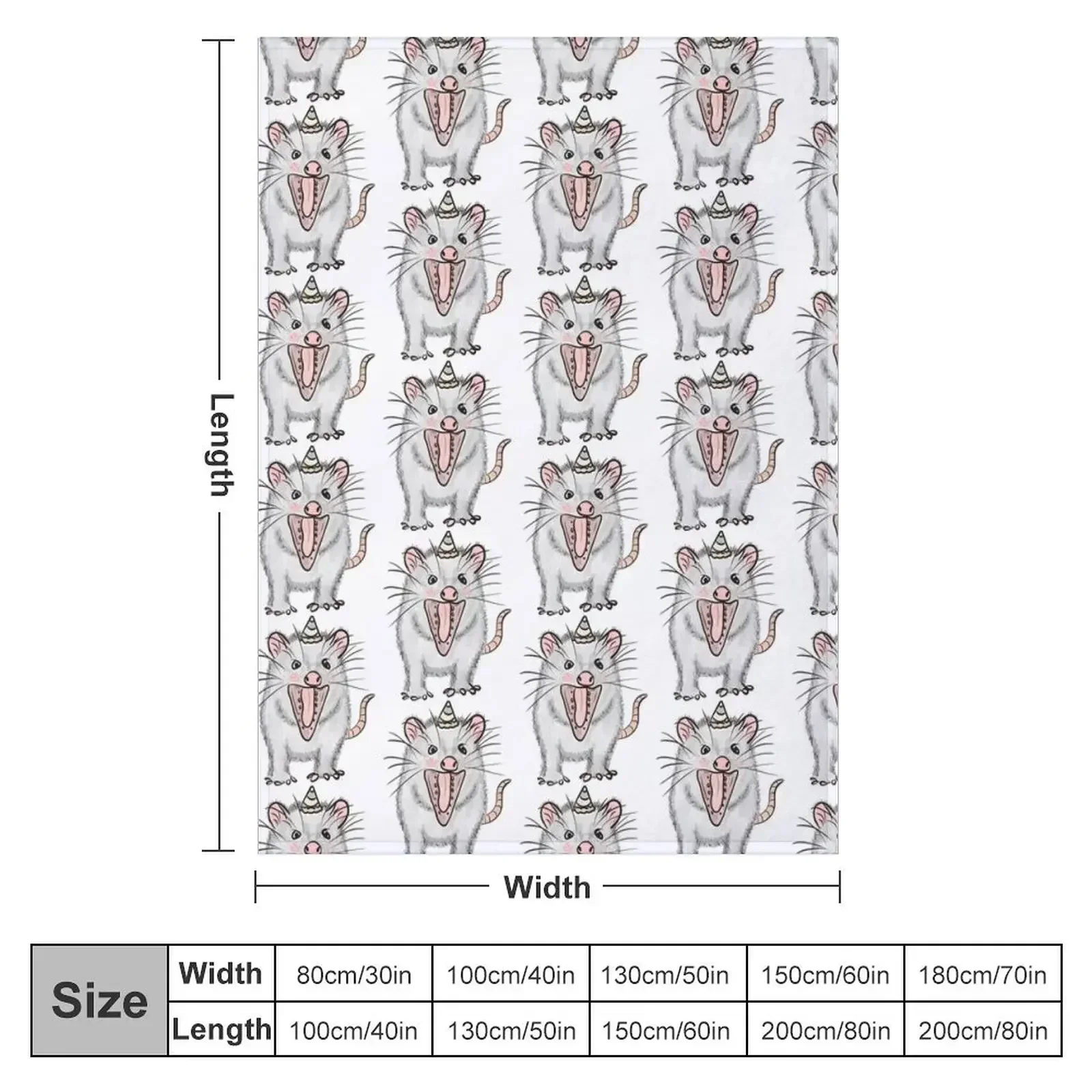 The Official Party Possum Throw Blanket couch cozy soft plush fuzzy picnic outdoor blanket