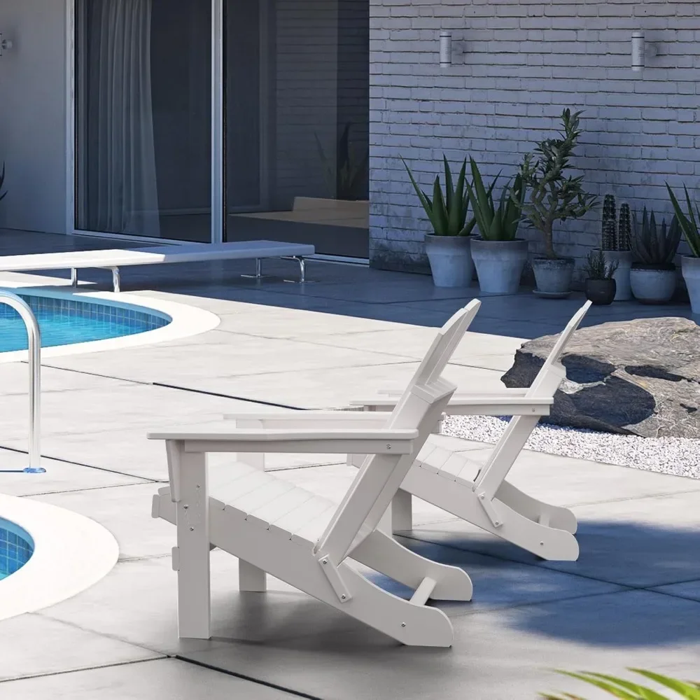 

#For Chair, Folding, Weather Resistant, White, Composite Material, Modern Style, Fire Pit Plastic Chair for Patio, Deck&