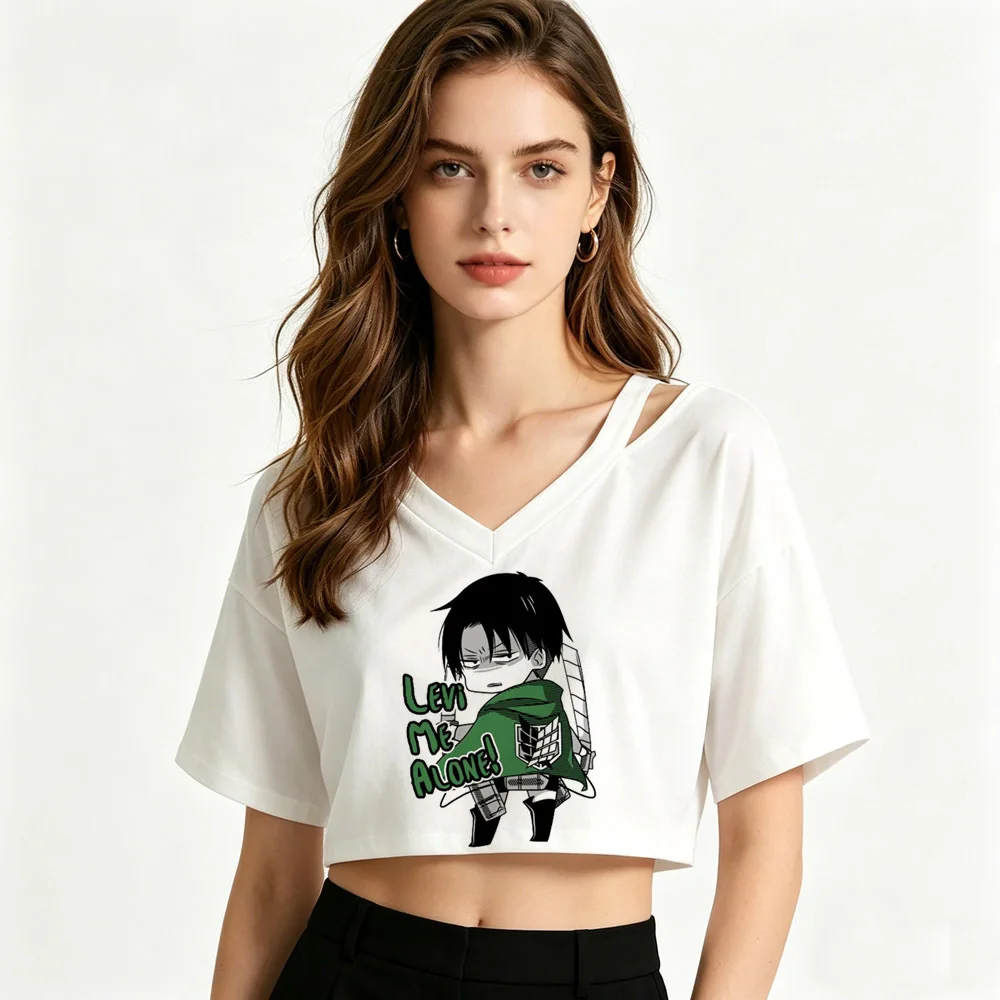 Attack on Titan cropped top girl kawaii anime 2000s japanese manga t shirt jojifuku emo y2k