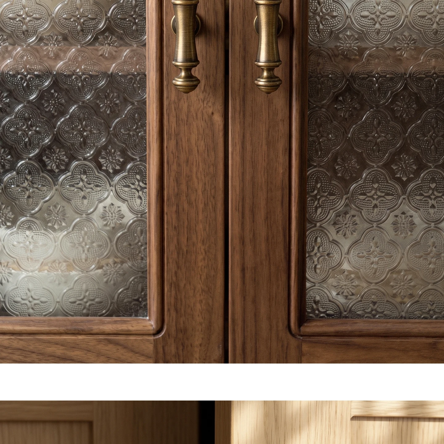 Antique brushed brass cabinet pull 19