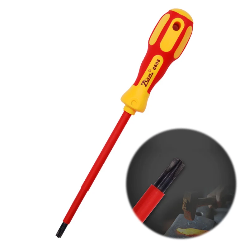 Insulated  Electrician Screwdriver Dedicated Magnetic Precision Screwdriver High Voltage Slotted  Maintenance Hand Tools