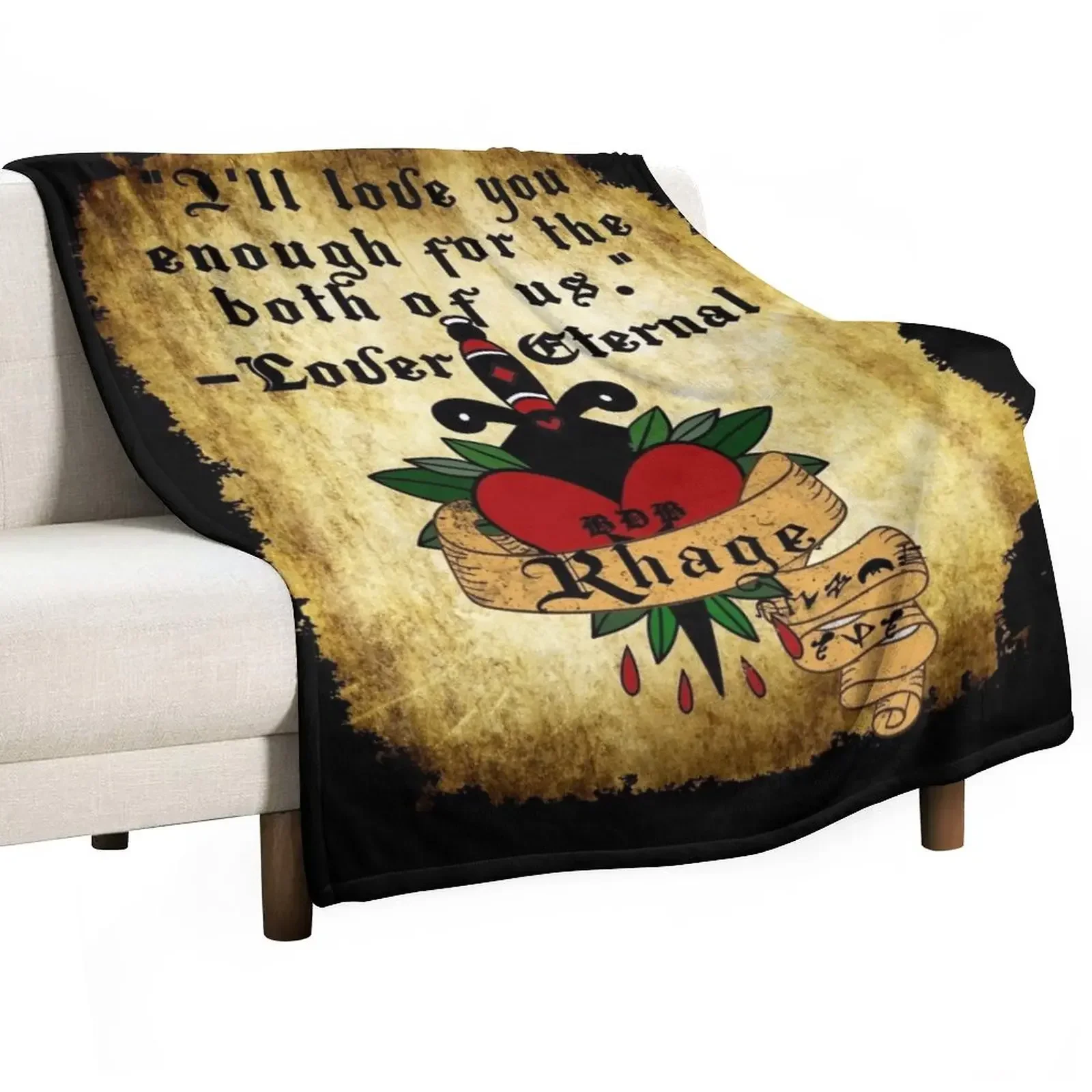 

black dagger brotherhood Rhage quote Lover Eternal Throw Blanket Designers Blankets For Baby Blankets