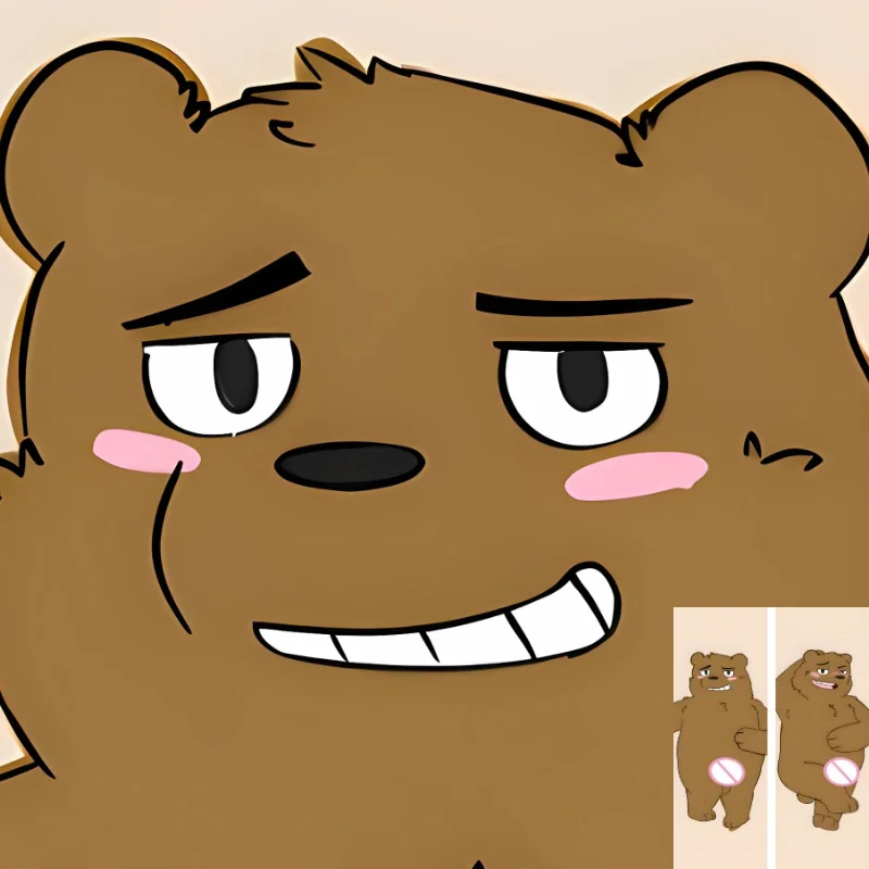 Diy fofo peludo grizzlybear masculino orcus anime dakimakura fronha dupla face impressão abraçando corpo capa de almofada decorativa