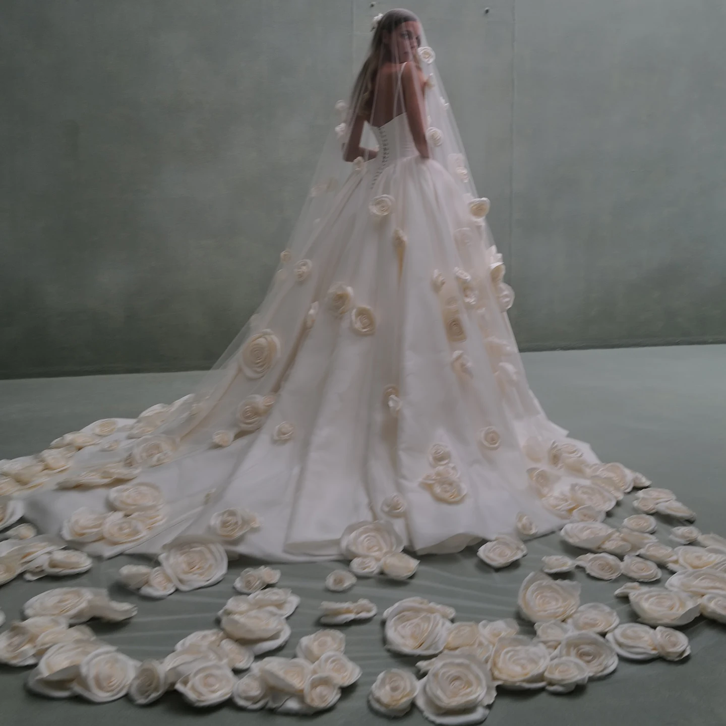 Sharon Said Simple Off White Satin Wedding Dress 2026 Square Collar Ball Gown Court Train Princess Bride Gowns SW079 Customized