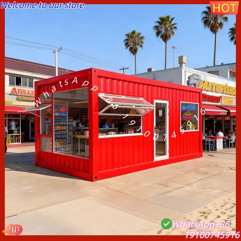 CE Food Shop Prefab Shipping Container Bar Restaurant Mobile Shipping Container Coffee Shop Kiosk with Kitchen for Sale