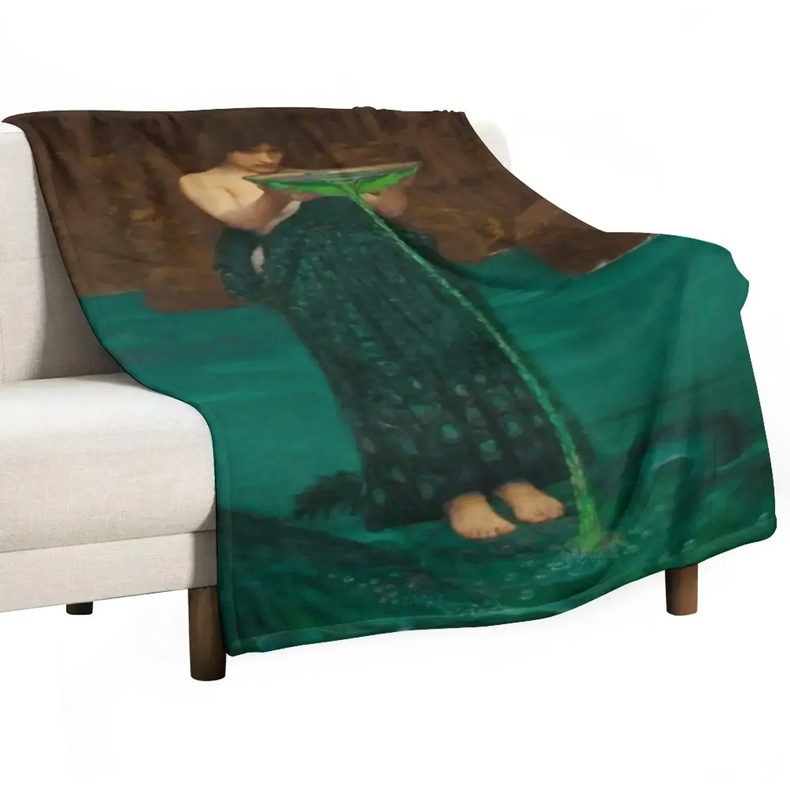 John William Waterhouse - Circe Invidiosa Throw Blanket Camping Decorative Sofa Single Furrys Blankets