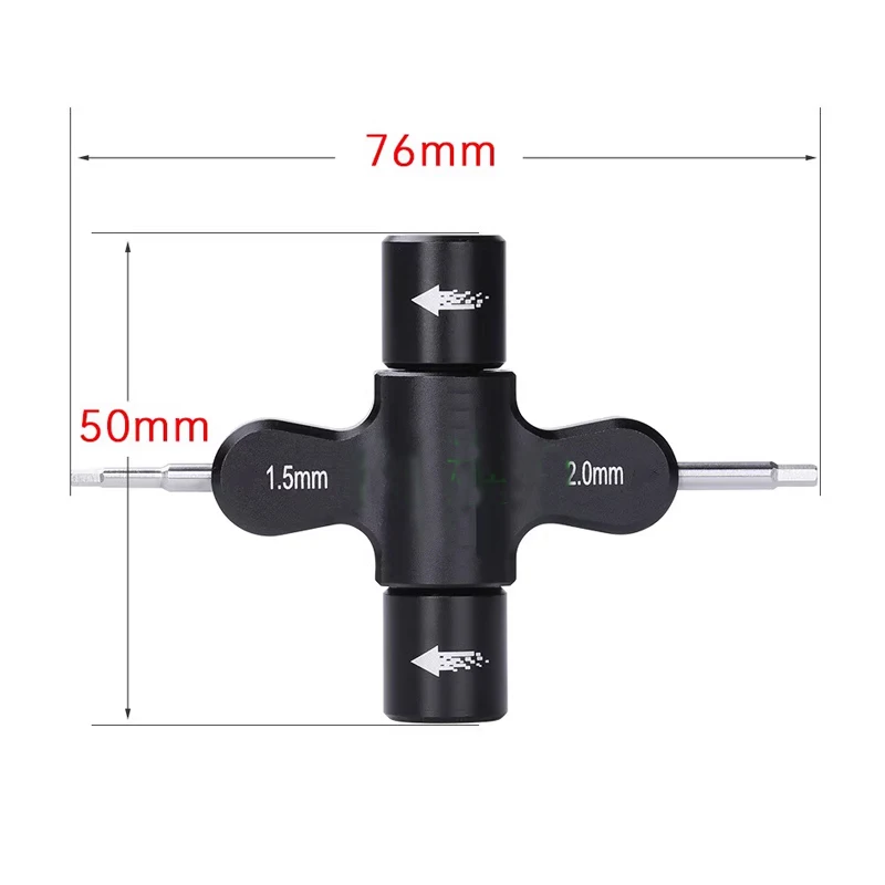 M3 M5 Quad Wrench with Built in One Way Bearing Tool 1.5mm/2mm Screwdriver Release Propeller Brushless Motor For RC Drone Frame