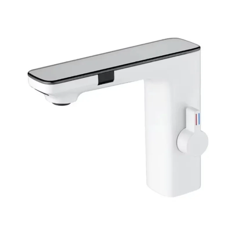 

Modern Single Hole Kitchen Bathroom Faucet 304 Stainless Steel Deck Mounted Hot Cold Water Mixer Ceramic Valve Core