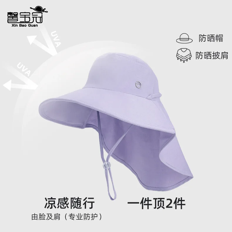 100 Percent Cotton Womens Wide Brim Bucket Hat With Ponytail Hole Neck Flap Summer Outdoor Uv Protection Sun Hat Multiple Colors