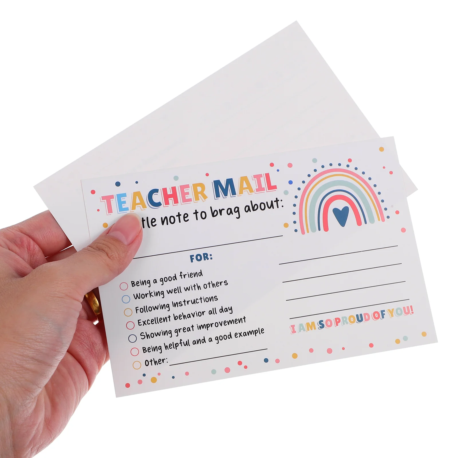 50 PCS Classroom Behavior Affirmation for Teens Teacher Mail Notes to Parents Supplies Tool Preschool