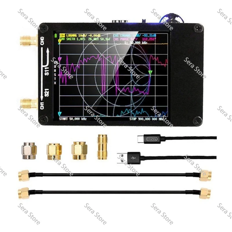 LiteVNA 64 Version 0.3.3 Hand Held Vector Network Analyzer 50kHz ~ 6.3GHz TinyVNA 4 Inch Display 2000mAh Battery