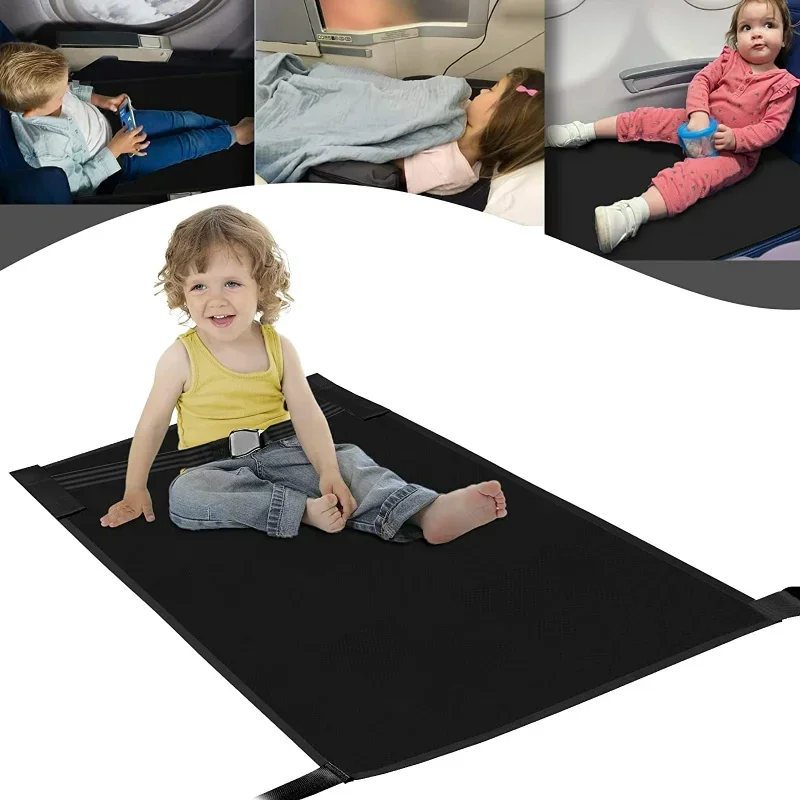 Portable Toddler Travel Bed Kids Airplane Bed Airplane Footrest Foot Hammock Seat Extender for Kids Baby Travel Essentials