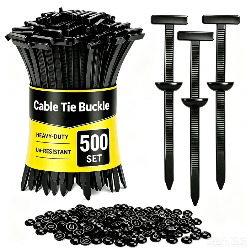 500/1Pcs Universal Nylon Cable Zip Ties Heavy Duty Self-Locking Buckle with Pin Button Car Auto Fasteners Multi-use Cable Straps